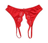 Ropa interior para mujer 2026 Tanga de archivo abierto transparente frontal trasero abierto archivo encaje borde cintura baja bragas abdomen calzoncillos pantys abdomen camino ropa interior de algodón