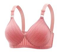 Ropa interior para mujer bralettes transpirable sin aros para todos los días con cobertura completa Top Mujer, Rojo sandía, 38