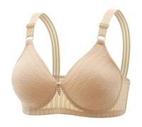 Ropa interior para mujer bralettes transpirable sin aros para todos los días con cobertura completa Top Mujer, amarillo claro, 46