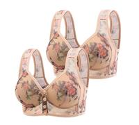Ropa interior para mujer, con botones frontales optimizados, para levantamiento y flacidez de los pechos laterales para mujeres medias y ancianas, con talla más grande, 180 Catties, brasier deportivo