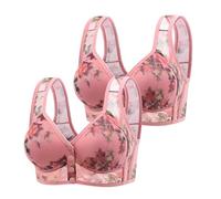 Ropa interior para mujer, con botones frontales optimizados, para levantamiento y flacidez de los pechos laterales para mujeres medias y ancianas, con talla más grande, 180 Catties, brasier deportivo