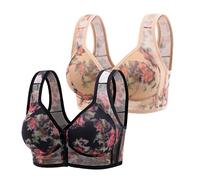 Ropa interior para mujer, con botones frontales optimizados, para levantamiento y flacidez de los pechos laterales para mujeres medias y ancianas, con talla más grande, 180 Catties, brasier deportivo