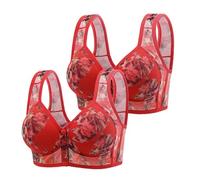 Ropa interior para mujer, con botones frontales optimizados, para levantamiento y flacidez de los pechos laterales para mujeres medias y ancianas, con talla más grande, 180 Catties, brasier deportivo