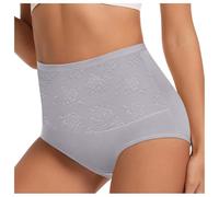 Ropa interior para mujer, seguro que este es un título del producto basado en tu : "Calzoncillos de seda de hielo sin costuras de cintura alta con diseño de flores de rosa para mujer", gris, XXL