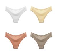 Ropa interior para mujer, suave, elástica, de cintura alta, sin costuras, invisibles, transpirables, cómodas, ultrafinas, triangulares de una sola pieza, Color-A, XL