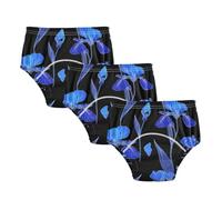 Ropa interior para niñas pequeñas, a prueba de fugas, Francia, Iris Sibirica, color azul eléctrico, calzoncillos tipo bóxer para dormir