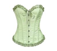 Ropa interior para novia, corsé push-up, parte superior de encaje para mujer, control de abdomen, moldeador con base de varillas de gel para mayor comodidad y estilo, verde, M