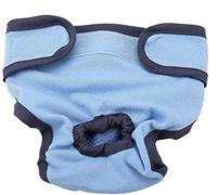 Ropa Interior para Perros, Algodón Suave y cómodo para Mascotas, Mascotas sanitarias, Pantalones fisiológicos para Cachorros, Pañales para Perros, para Perros pequeños, medianos y Grandes(Azul,M)