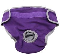 Ropa Interior para Perros, Algodón Suave y cómodo para Mascotas, Mascotas sanitarias, Pantalones fisiológicos para Cachorros, Pañales para Perros, para Perros pequeños, medianos y Grandes(Púrpura,M)