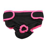 Ropa Interior para Perros, Algodón Suave y cómodo para Mascotas, Mascotas sanitarias, Pantalones fisiológicos para Cachorros, Pañales para Perros, para Perros pequeños, medianos y Grandes(Negro,S)