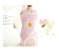 Ropa Interior para Prevenir El Acoso A Perros Domésticos Perras Pequeñas Y Medianas Pañal Fisiológico con Tirantes Ajustables(Pink Daisy,S)