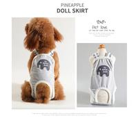 Ropa Interior para Prevenir El Acoso A Perros Domésticos Perras Pequeñas Y Medianas Pañal Fisiológico con Tirantes Ajustables(Grey Baby Elephant,M)