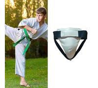 Ropa interior protectora Protector de ingle de artes marciales Adecuado para jóvenes y que participan en deportes de combate de impacto Protector de ingle de Pu