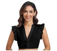 Ropa Interior Sexy Mujer LenceriaVestido Dirndl de Oktoberfest para Mujer con Diseño de y Manga Corta para Temáticas y Actuaciones en Escenario (Black, XXXXL)