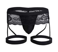 Ropa interior sexy para hombre, tangas de encaje para mejorar la bolsa, bragas de bikini para hombre, tangas, bolsa de pene gay, ropa interior para hombre, Negro 2