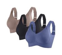 Ropa interior sexy para mujer de 3 piezas, que sostiene visualmente los pechos grandes, hace que el pecho parezca flácido, ajustar la forma y apretar las axilas, es una camiseta de fitness para mujer