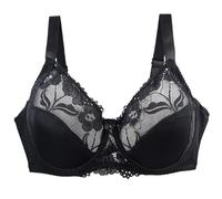 Ropa interior Sexy Set 38/85 40/90 42/95 44/100 46/105 BCDEF Cup BH Sexy Spitzen-BH für Damen Dessous Übergröße Mark T Shirt, Negro , 85E