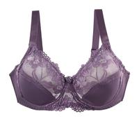 Ropa interior Sexy Set 38/85 40/90 42/95 44/100 46/105 BCDEF Cup BH Sexy Spitzen-BH für Damen Dessous Übergröße Mark T Shirt, morado, 80E