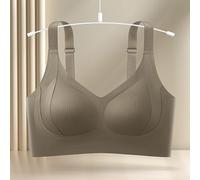 Ropa interior sin costuras de color sólido para mujer hecha con poliéster que ofrece una sensación fina de seda de hielo para verano, playa, yoga, ciclismo (XXXL café)