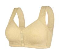 Ropa interior Técnica Mujer Shaped Cup Front Bra Without Wires Chaleco Style Plus Size Bra Leggings Yoga Polar, beige, 50