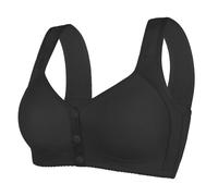 Ropa interior Técnica Mujer Shaped Cup Front Bra Without Wires Chaleco Style Plus Size Bra Leggings Yoga Polar, Le Noir, 52