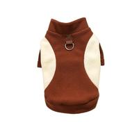 Ropa Interior térmica de Cuello Alto for Perros pequeños como Teddy y Bichon Frise de otoño e Invierno con Bloqueo de Color y Correa.(W4,L Chest Circ45cm 8-12jin)