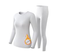 Ropa Interior térmica Long Johns para Mujer, Conjunto de Capa Base con Forro Polar, Parte Superior e Inferior para Clima frío, Tallas XS a 4XL