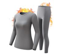 Ropa Interior térmica Long Johns para Mujer, Conjunto de Capa Base con Forro Polar, Parte Superior e Inferior para Clima frío, Tallas XS a 4XL