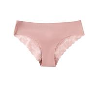 Ropa interior triangular para mujer con borde de encaje, sin costuras, cómodas, transpirables, sin costuras, moldeadoras para el abdomen, ropa interior de algodón, Rosa., S