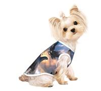Ropa linda para perros con ballenas y pájaros de presa que saltan, camiseta para perros pequeños, niñas y niños. Suéter para mascotas, ropa para gatos, adecuado para mascotas pequeñas