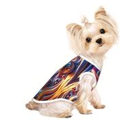 Ropa líquida de colores para mascotas, camiseta personalizada para mascotas con impresión líquida de colores para perros y gatos pequeños, medianos y grandes
