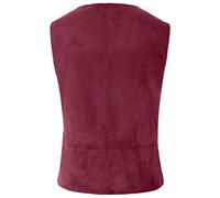 Ropa medieval para hombre y mujer, sin mangas, chaleco con cuello en V, estilo vikingo, gótico, steampunk, renacentista, disfraz de pirata victoriano para Halloween, carnaval, fiesta temática, O rojo