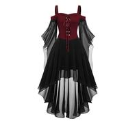 Ropa medieval para mujer, Steam Punk, Halloween, vestido de estado de la corte renacentista, vestido gótico, tallas grandes, vestido de baile victoriano, vestido de fiesta del siglo 19, vestido de