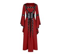 Ropa medieval para mujer, vestido medieval para mujer, vestido de manga larga, carnaval, disfraz gótico, verde, disfraz de reina, caballero, princesa, elfo, ropa de invierno, elfos, tallas grandes