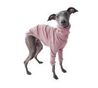 Ropa Mono de Cuello Alto de Color Liso for Galgo Italiano, Mono de canalé de Dos Patas for Whippet, cómodo y cómodo for Mascotas. Perros(Rose,4XL)