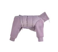 Ropa Mono de Invierno for Galgo Italiano, Chaqueta cálida con Cremallera Lateral y Orificio for Correa, Cuello Alto, Ropa for Whippet de Cuatro Patas Perros(Lila,X-Large)