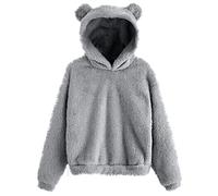 Ropa Mujer Otoño 2024 Ofertas Sudadera Con Capucha De Forro Polar De Manga Larga Con De Peluche Informal Para Mujer Sudaderas Pelo Mujer Sudaderas Lisas Mujer Sud Ofertas Flash Del Dia Hoodie Dress