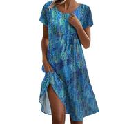Ropa Mujer Vestidos Vestido Camiseta Vestidos Manga Corta Señora Mayor Coctel De Playa Rojo Largo Elegante Fiesta Elegantes Largos Corto Talla Grande Noche para Mujeres Mayores Midi Niña Fresquitos