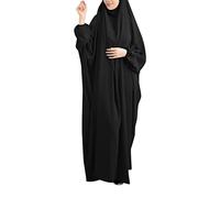 Ropa musulmana mujeres ropa de oración para mujeres musulmanas caftán abaya damas Dubai Robe Oriente Medio étnico estilo saudita árabe afgano bata árabe islámica manga larga vestido, 02#black, Talla