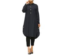 Ropa musulmana para mujer retro con cuello en V Vestidos musulmanes caftán abaya ramadán bata oriente medio étnico estilo saudita árabe túnica afgana Ropa islámica árabe, 01# azul., XXL