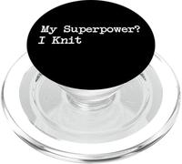 Ropa My Superpower I Knit con frases divertidas y astutas PopSockets PopGrip para MagSafe