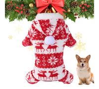 Ropa Navideña Para Mascotas: Traje Navideño Para Perros, Suéteres Navideños De Punto Cálido | Disfraz Creativo Y Cautivador Para Cachorro, Suéter De Alce, Protección Térmica, Bonito Disfraz Navideño P