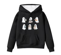 Ropa Niño 1 Año - Sudadera con Capucha Y Sudaderas para Niñas para Otoño E Invierno Adorable Jersey De Manga Larga con Estampado De Halloween Y Bolsillo Niños (Black 13-14 Years)