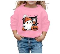 Ropa Niño 2 A 3 Años - Sudadera De Manga Larga Sin Capucha con Cuello Redondo Y Estampado Lindo De Halloween A La Moda para Niños (3-4 Years)