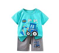 Ropa Niño,Mis Pedidos 2 Piezas Conjunto de Chandal Verano para Niños Lindo Camiseta Manga Corta con Impresión y Pantalones Cortos de Cintura Elástica Cómodos Conjuntos Deportivos Ocio Traje de Playa