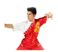 Ropa para artes marciales Uniforme de artes marciales, trajes de kung fu, ropa de tai chi de manga corta, taiji folclórico tradicional, caminatas al aire libre, deportes matutinos(Color 1,180cm)