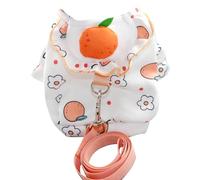 Ropa para Cachorros Pequeños, Prenda con Arnés y Cuerda, Poliéster Cómodo, Talla para Bichon Frise, Caniche, Pomerania - Control Seguro, Suave y Abrigada, Ideal para Paseos y (L)