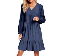 Ropa para Cena De Navidad Mujer Vestidos Comunión Vestido Señora Cumpleaños Informal Mañana por Lino 1 Provocativos Abuelitas Caderonas Vestimenta Lunares Panza Vintage Esta on