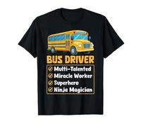 Ropa para Conductor de autobús Escolar Ninja Magician Miracle Worker Camiseta