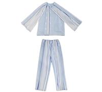 Ropa para el cuidado de pacientes, Ropa for pacientes postrados en cama, batas de hospital desprendibles for pacientes posoperatorios, diálisis posoperatoria, atención a personas mayores.(Men Blue,L)